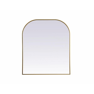 Edgehill Croft - Metal Frame Arch Mirror In Modern Style-34 Inches Tall and 36 Inches Wide