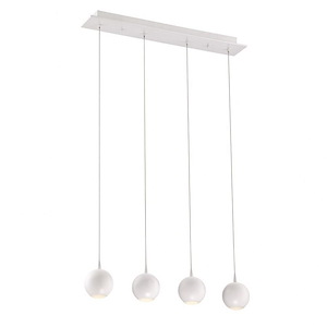 Contemporary 4-Light LED Chandelier with Frosted Acrylic - 4 x 6.25 inches - Chandeliers - 1249890