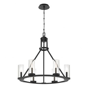 Harley Woodlands - 6 Light Chandelier in Transitional Farmhouse Style - 25.5 Inches Wide by 25 Inches High - 1250750