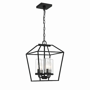 Lace - 4 Light Outdoor Pendant in Contemporary Style 15.5 Inches Tall and 11 Inches Wide - 1250699