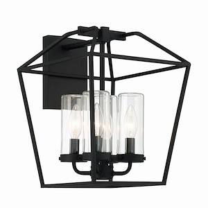 Lace - 4 Light Outdoor Wall Mount in Contemporary Style 14.25 Inches Tall and 11 Inches Wide - 1250644