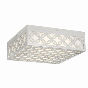 Cunliffe Street - 19W 1 LED Outdoor Flush Mount in Transitional Style 4 Inches Tall and 12 Inches Wide