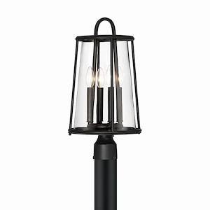 Gas Terrace - 4 Light Outdoor Post Mount in Transitional Style 19.5 Inches Tall and 10.25 Inches Wide
