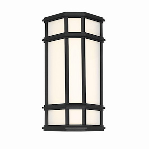 Marlborough Heath - 12W 1 LED Outdoor Wall Mount in Mission Style 13.5 Inches Tall and 7.5 Inches Wide