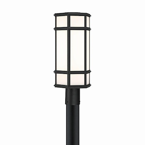 Marlborough Heath - 24W 1 LED Outdoor Post Mount in Mission Style 19.5 Inches Tall and 8.5 Inches Wide