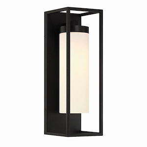 Newbury Garth - 1 Light Outdoor Wall Mount in Modern Style 16.5 Inches Tall and 5.5 Inches Wide - 1250704