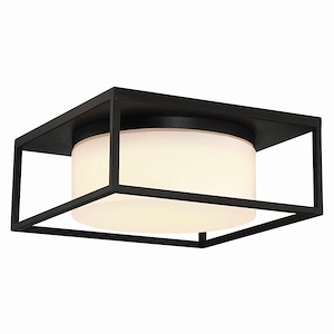Newbury Garth - 2 Light Outdoor Flush Mount in Modern Style 5.25 Inches Tall and 12.25 Inches Wide - 1250614