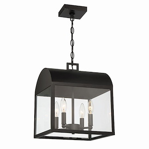Muir Fields - 4 Light Outdoor Pendant in Colonial Style 14.25 Inches Tall and 12 Inches Wide - 1250843