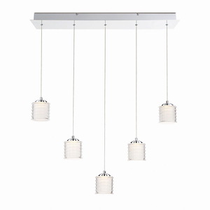 Ancona Linear Chandelier 5 Light - 5.75 Inches Wide By 4.5 Inches High - 1282926