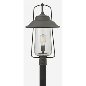 Hollybush Barton - One Light Outdoor Post Mount in Traditional-Transitional-Coastal Style - 12 Inches Wide by 22 Inches High
