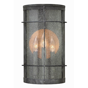 Foster South - Three Light Outdoor Wall Sconce in Traditional-Coastal Style - 9 Inches Wide by 16 Inches High