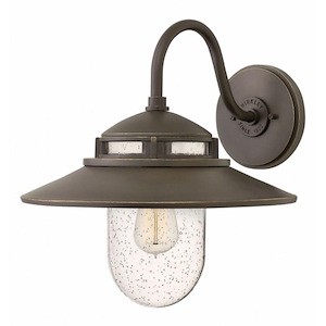 Old Farm Alley - 1 Light Medium Outdoor Wall Sconce in Traditional-Industrial Style - 14.5 Inches Wide by 15.25 Inches High