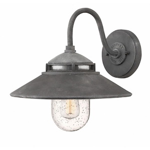 Old Farm Alley - 1 Light Small Outdoor Wall Sconce in Traditional-Industrial Style - 11.5 Inches Wide by 11.75 Inches High