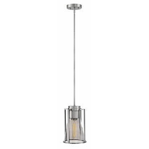 Denman Street West - 1 Light Small Pendant in Industrial Style - 7.75 Inches Wide by 12 Inches High - 1251122