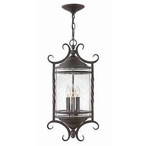 Aston Court - 3 Light Outdoor Hanging Lantern in Rustic Style - 12 Inches Wide by 23.25 Inches High - 1251125