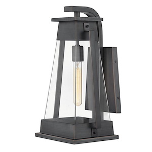 Darlington Strand - One Light Outdoor Large Wall Mount in Transitional-Craftsman-Industrial Style - 8.75 Inches Wide by 18.5 Inches High