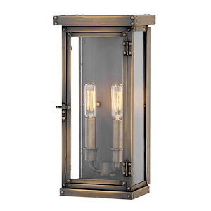 Mellte Avenue - Two Light Outdoor Medium Wall Mount in Traditional Style - 7.25 Inches Wide by 14.25 Inches High