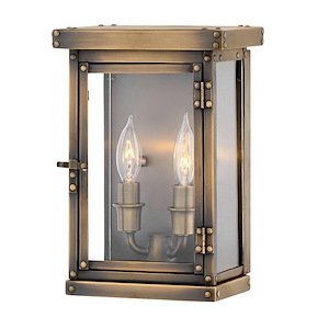 Mellte Avenue - Two Light Outdoor Small Wall Mount in Traditional Style - 7.25 Inches Wide by 10.5 Inches High