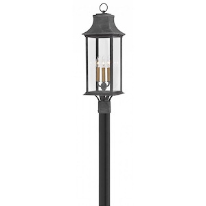 First Parade-3 Light Outdoor Post Top/Pier Mount in Traditional Style-8.5 Inches Wide by 27.75 Inches High
