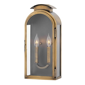 Fourth Circle - Two Light Outdoor Medium Wall Mount in Traditional Style - 8.25 Inches Wide by 18 Inches High