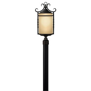 Aston Court - 3 Light Large Outdoor Post Top or Pier Mount Lantern in Rustic Style - 12 Inches Wide by 23.75 Inches High - 1251307