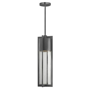 Blind Cedars - 1 Light Medium Outdoor Hanging Lantern in Modern Style - 6.25 Inches Wide by 21.75 Inches High - 1251350