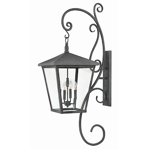 Warren Court - 4 Light Extra Large Outdoor Wall Lantern with Scroll in Traditional Style - 16 Inches Wide by 52 Inches High - 1251427