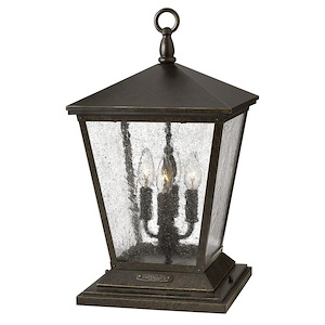 Bowland Meadow - 4 Light Large Outdoor Low Voltage Pier Mount Lantern in Traditional Style - 11 Inches Wide by 19.75 Inches High