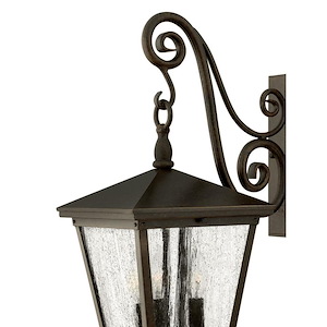 Warren Court - 3 Light Medium Outdoor Wall Lantern in Traditional Style - 9 Inches Wide by 19.75 Inches High