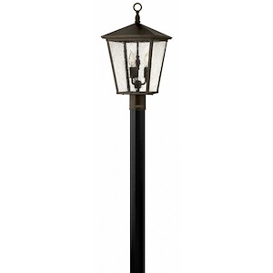 Bowland Meadow - 3 Light Large Outdoor Post Top or Pier Mount Lantern in Traditional Style - 11 Inches Wide by 21 Inches High