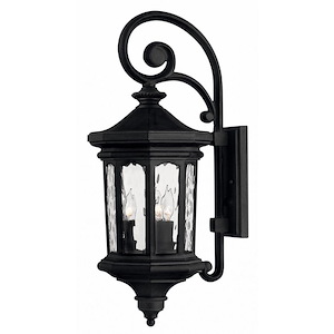 Ross Cottages - 3 Light Medium Outdoor Wall Lantern in Traditional Style - 9.5 Inches Wide by 25.75 Inches High
