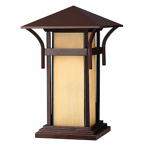 Carter Dell - 1 Light Large Outdoor Low Voltage Pier Mount Lantern in Craftsman-Coastal Style - 11 Inches Wide by 17 Inches High