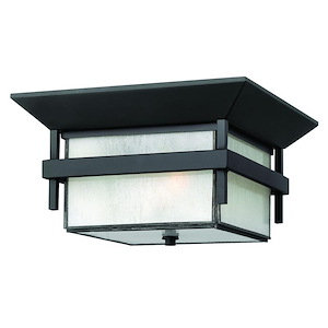 Hyde Orchard - 2 Light Medium Outdoor Flush Mount in Transitional-Craftsman-Coastal Style - 12.25 Inches Wide by 7 Inches High