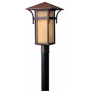 Carter Dell - 1 Light Large Outdoor Post Top or Pier Mount Lantern - Craftsman-Coastal Style - 11 Inch Wide by 19.5 Inch High