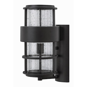 Leven Lanes - 1 Light Medium Outdoor Wall Lantern in Modern Style - 8 Inches Wide by 16 Inches High