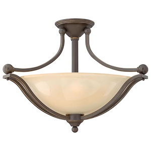 Edmond Gardens - 3 Light Large Semi-Flush Mount in Transitional Style - 23.25 Inches Wide by 16 Inches High - 1251486