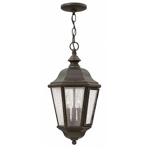 Cheriton Cedars - 3 Light Large Outdoor Hanging Lantern in Traditional Style - 10 Inches Wide by 19.5 Inches High - 1251480