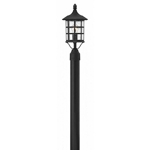 Claremont Point - 1 Light Medium Outdoor Post or Pier Mount Lantern in Traditional-Coastal Style - 8 Inches Wide by 17.75 Inches High