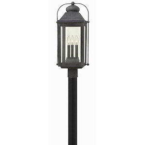 Clos Peris - 3 Light Large Outdoor Post Top or Pier Mount Lantern in Traditional Style - 11 Inches Wide by 24.25 Inches High