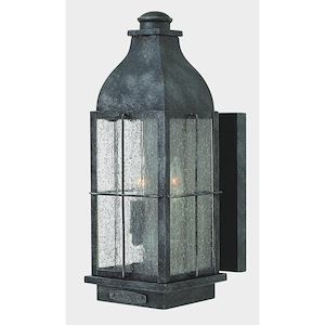 Knipton Lane - 2 Light Medium Outdoor Wall Lantern in Traditional Style - 6 Inches Wide by 16 Inches High