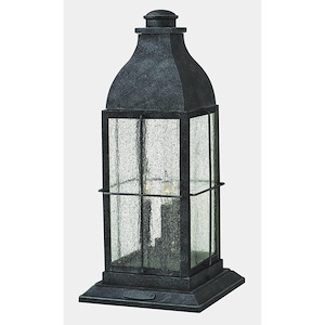 Croft Estate - 3 Light Large Outdoor Low Voltage Pier Mount Lantern in Traditional Style - 9.75 Inches Wide by 21.25 Inches High - 1251607