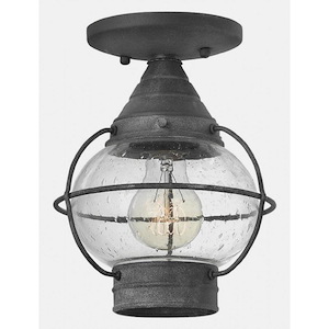 Cuckolds Green Road - 1 Light Small Outdoor Flush Mount in Traditional-Coastal Style - 7 Inches Wide by 9 Inches High - 1251551