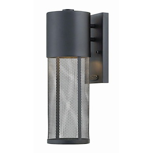 Glenwood Bottom - 1 Light Small Outdoor Wall Lantern in Modern-Industrial Style - 5.25 Inches Wide by 15.5 Inches High