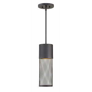 Dalby Lodge - 1 Light Medium Outdoor Hanging Lantern in Modern-Industrial Style - 5.25 Inches Wide by 15.75 Inches High