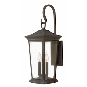 Bramford Drive - 3 Light Extra Large Outdoor Wall Lantern in Traditional Style - 10 Inches Wide by 24.75 Inches High