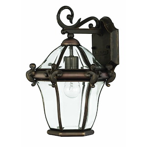 Harrison Garden - 1 Light Small Outdoor Wall Lantern in Traditional-Glam Style - 8.5 Inches Wide by 13.75 Inches High