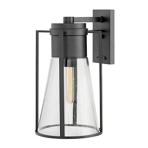 Denman Street West - One Light Outdoor Large Wall Mount in Industrial Style - 9.5 Inches Wide by 16.75 Inches High