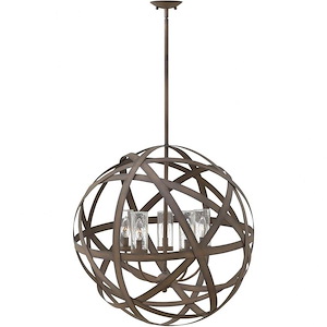Brick Kiln Celyn - 5 Light Large Outdoor Orb Hanging Lantern in Industrial Style - 26.5 Inches Wide by 26.25 Inches High