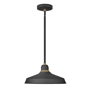 Anchor Head - 1 Light Outdoor Pendant Barn Light in Traditional-Industrial Style - 16 Inches Wide by 7.5 Inches High