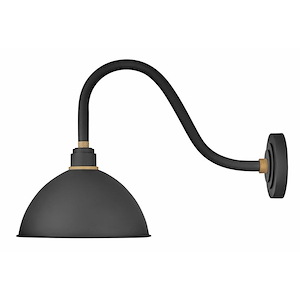 Withins Road - 1 Light Medium Outdoor Gooseneck Barn Light in Traditional-Industrial Style - 12 Inches Wide by 17 Inches High